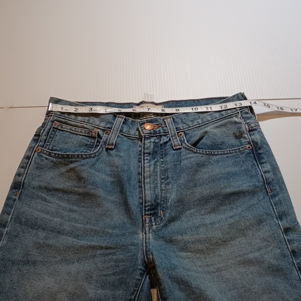 Madewell Two Tone Blue Retro Crop Bootcut Jeans A20 - Picture 6 of 8
